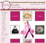 Image of The Flirty Finds web site.