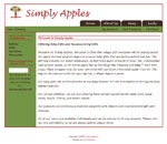 Image of Simply Apples web site.